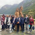 escultura vikinga, fiordos, noruega, grupo mujeres