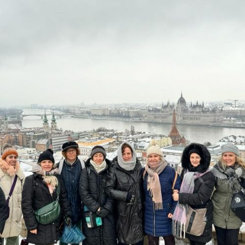 Budapest, mirador, grupo mujeres