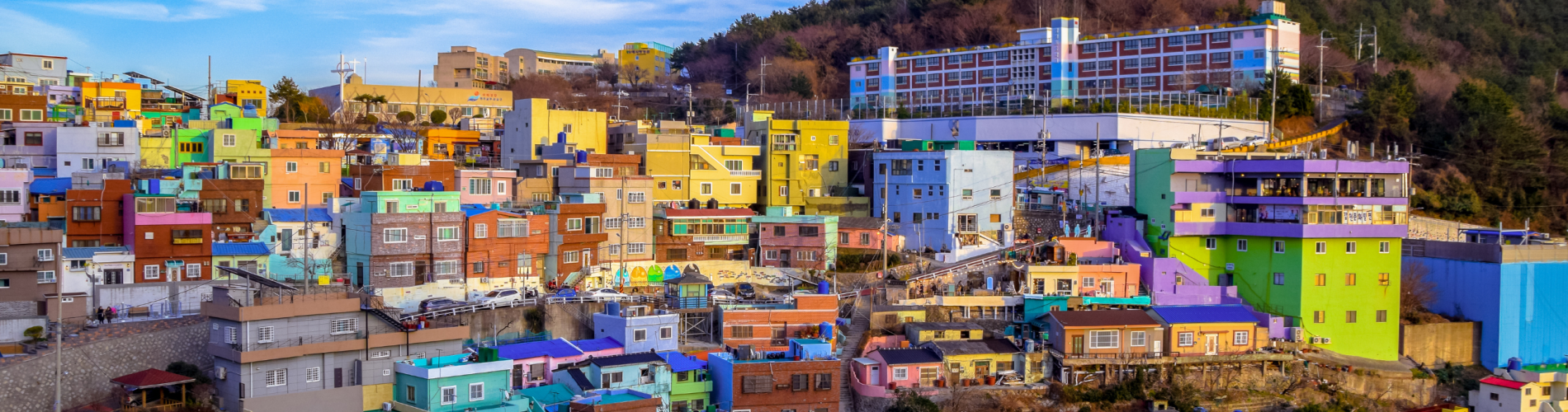 Aldea cultural Gamcheon de Busan, seoul,corea del sur