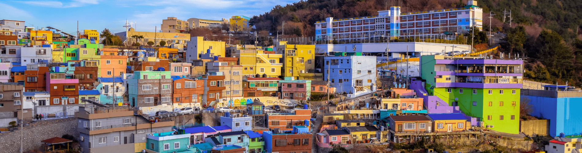 Aldea cultural Gamcheon de Busan, seoul,corea del sur