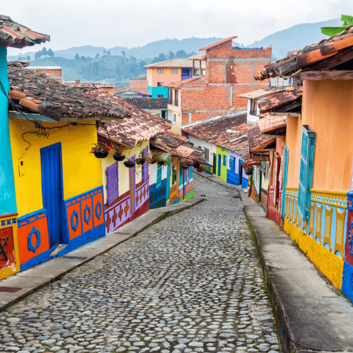 Calle Colores, Guatape, Colombia
