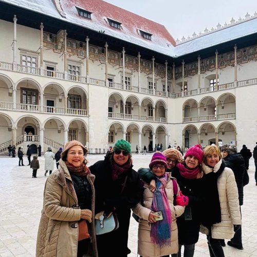 Castillo Real Wawel, Cracovia, grupo mujeres