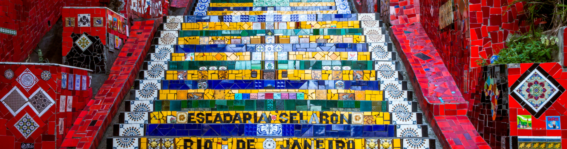 Colorful Escadaria Selaron in Rio De Janeiro, Brazil