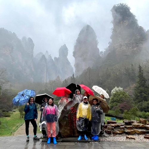 Hunan, Zhangjiajie, Paisaje Avatar, Grupo Mujeres