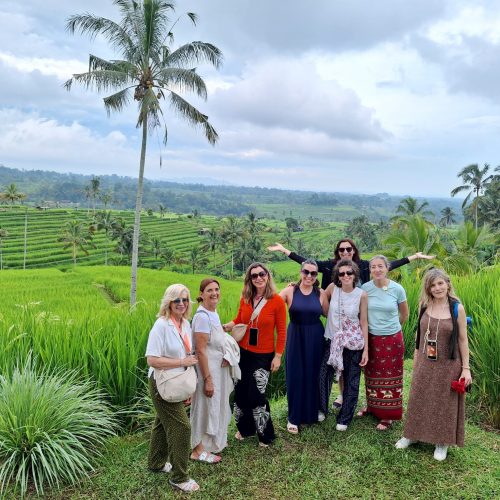 Jatiluwih, arrozales, Bali, grupo mujeres