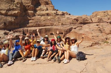 Jordania, Petra, Grupo mujeres