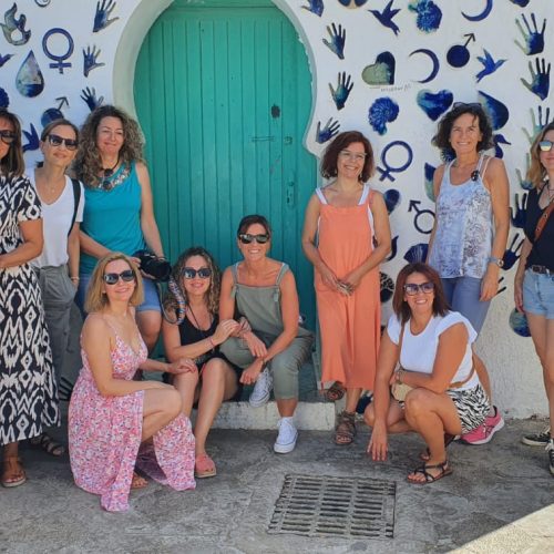 Marruecos, Chefchaouen, grupo mujeres