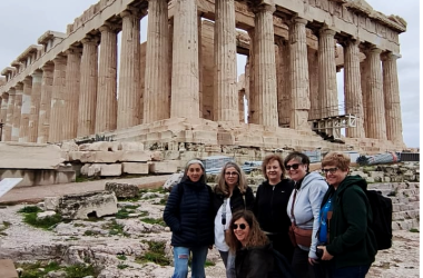 Parthenon, Atenas, Grecia, Grupo de Mujeres