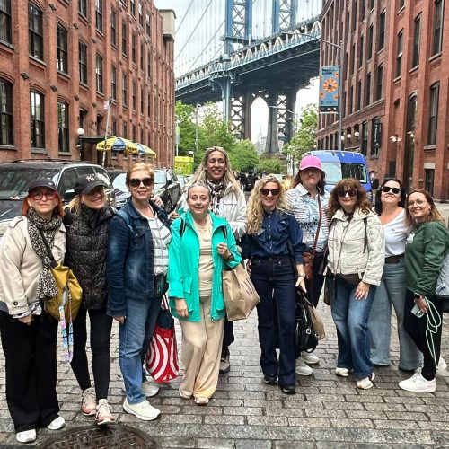 puente brooklyn, nueva york, grupo mujeres