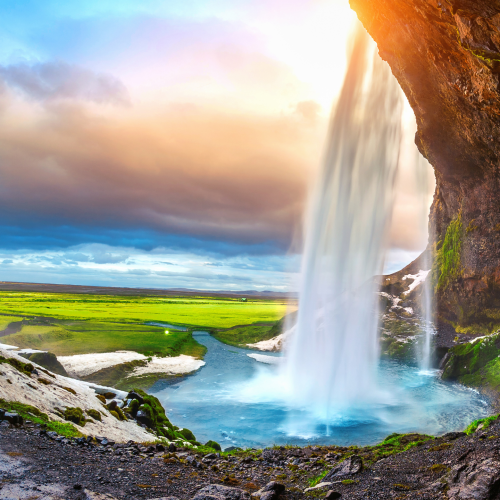 cascada Seljalandsfoss, islandia,